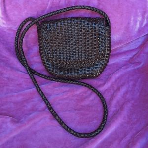 Leather crossbody purse small